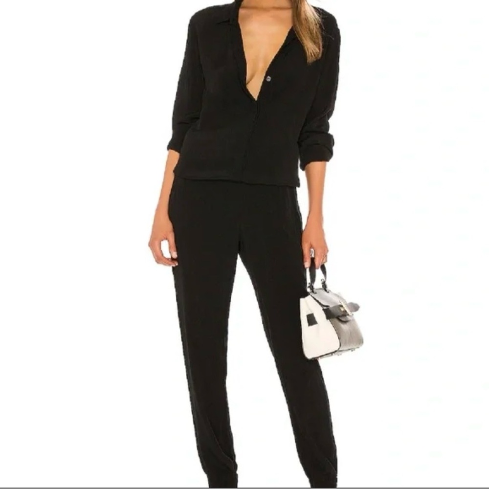 MONROW Crepe Long Sleeve Jumpsuit - Picture 2 of 10
